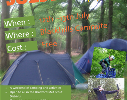 Launching next summers camp - Solstice a weekend for all scouters in Bradford, B...