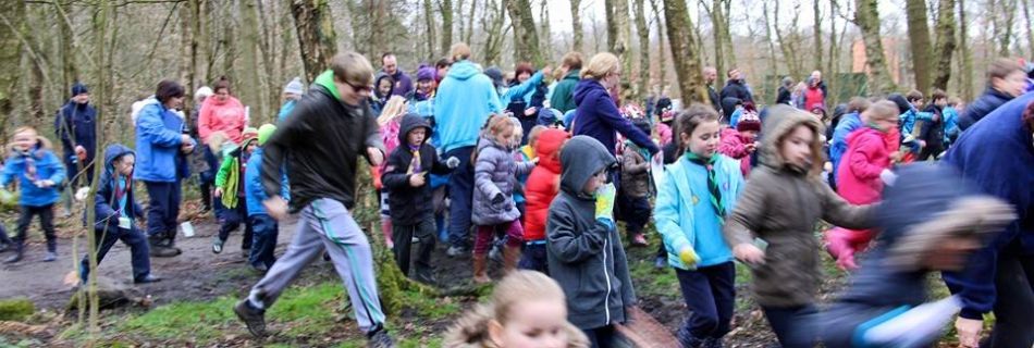 The woods were shining with chocolate eggs! Now time for egg and spoon race!